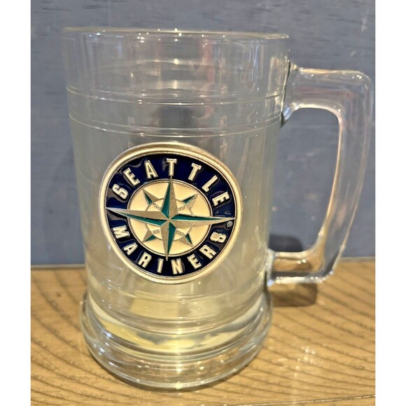 Seattle Mariners Baseball Logo Coffee Mug Cup Glass Pewter Emblem Tankard - Picture 1 of 3